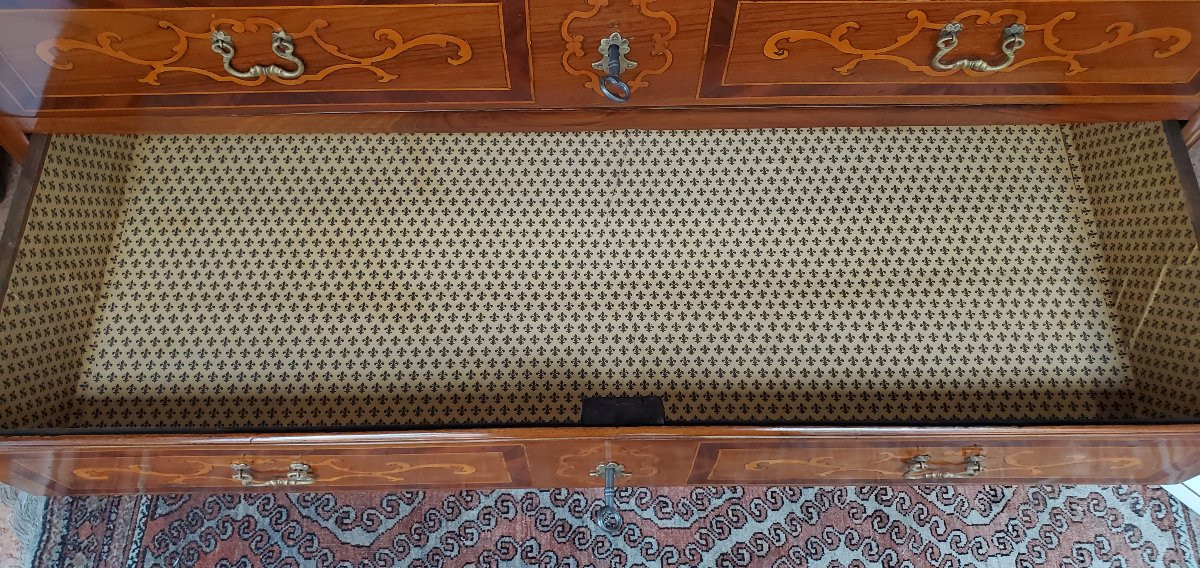 Antique Chest Of Drawers Louis XV Period Italian Manufacture (piedmont) -photo-5