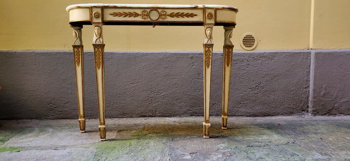 Console laquée Retour d'Egypte, fabrication Piémont, Italie.-photo-4