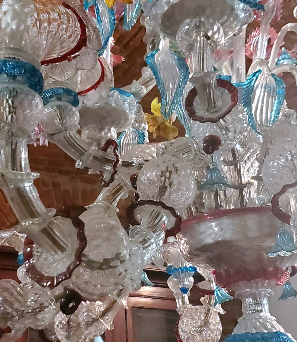 Lustre de Murano de Venise, de 180 cm de haut et 140 cm de large-photo-2