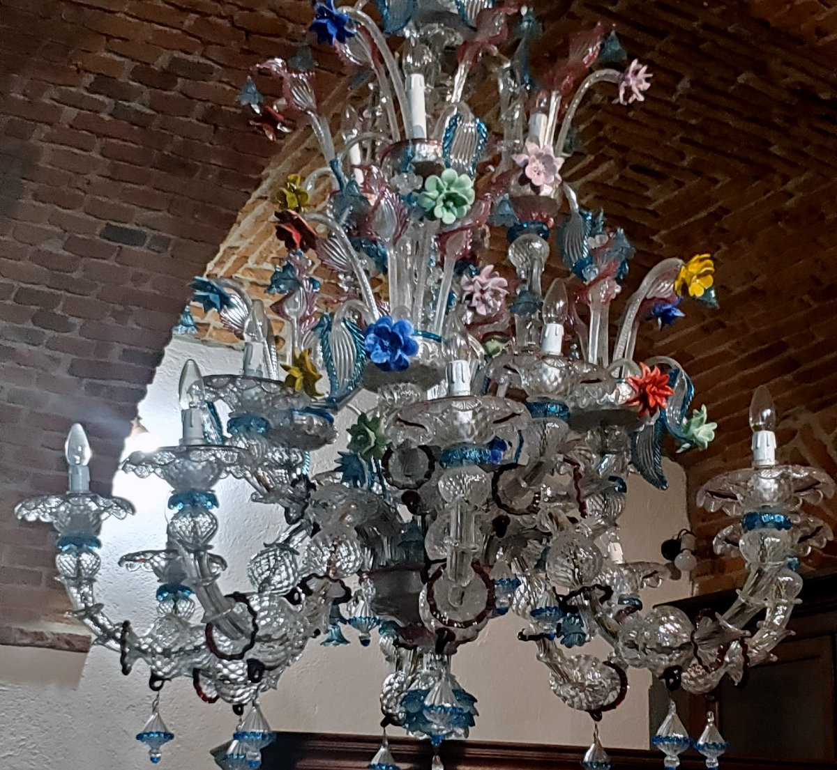 Lustre de Murano de Venise, de 180 cm de haut et 140 cm de large-photo-3