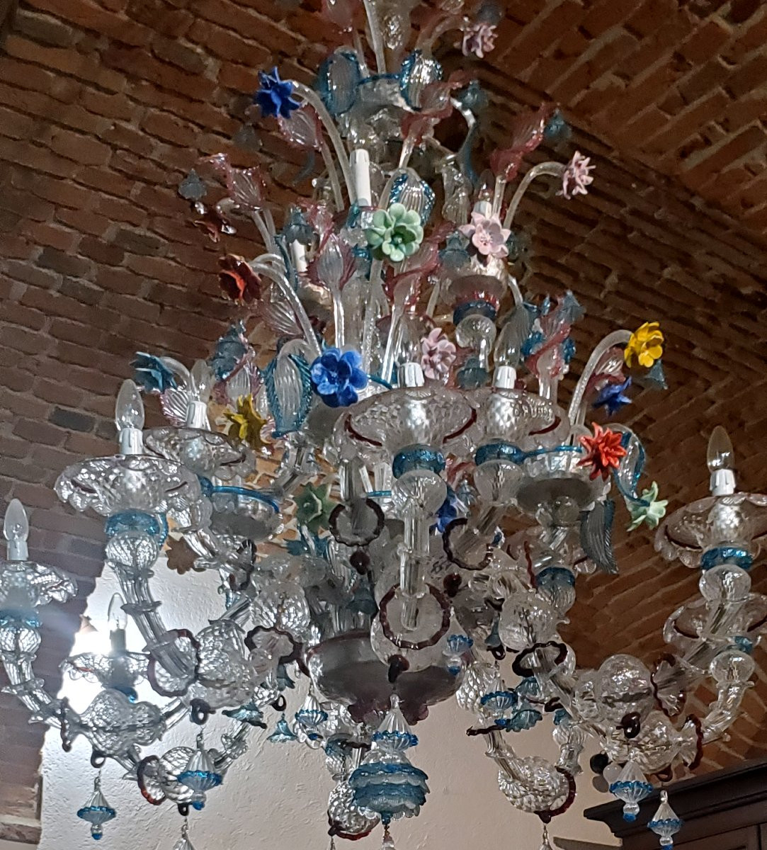 Lustre de Murano de Venise, de 180 cm de haut et 140 cm de large-photo-3