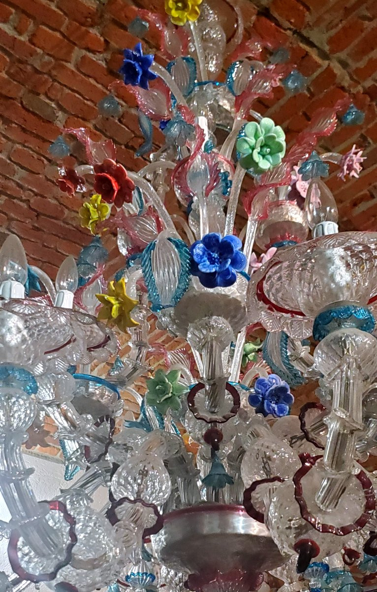 Lustre de Murano de Venise, de 180 cm de haut et 140 cm de large-photo-4