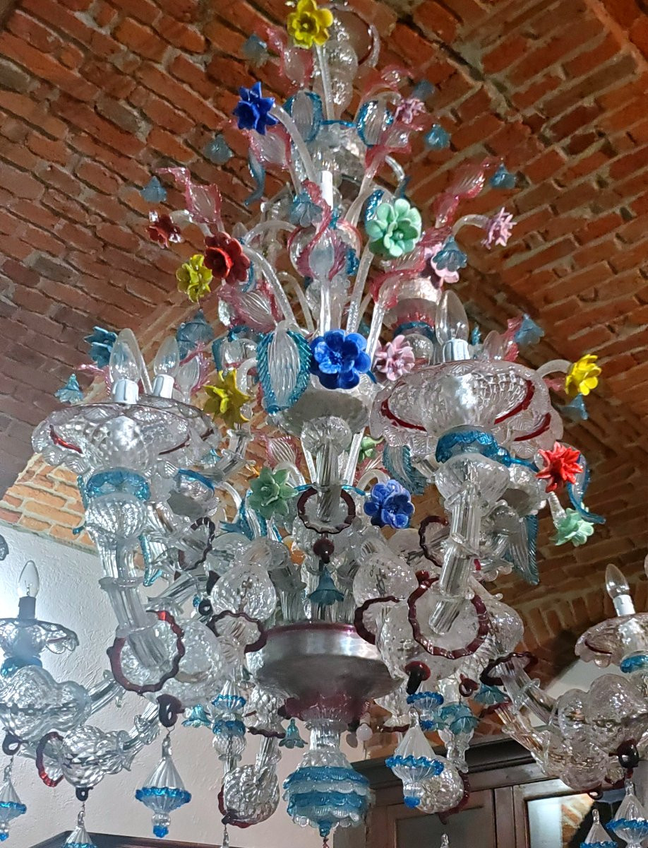 Lustre de Murano de Venise, de 180 cm de haut et 140 cm de large-photo-6