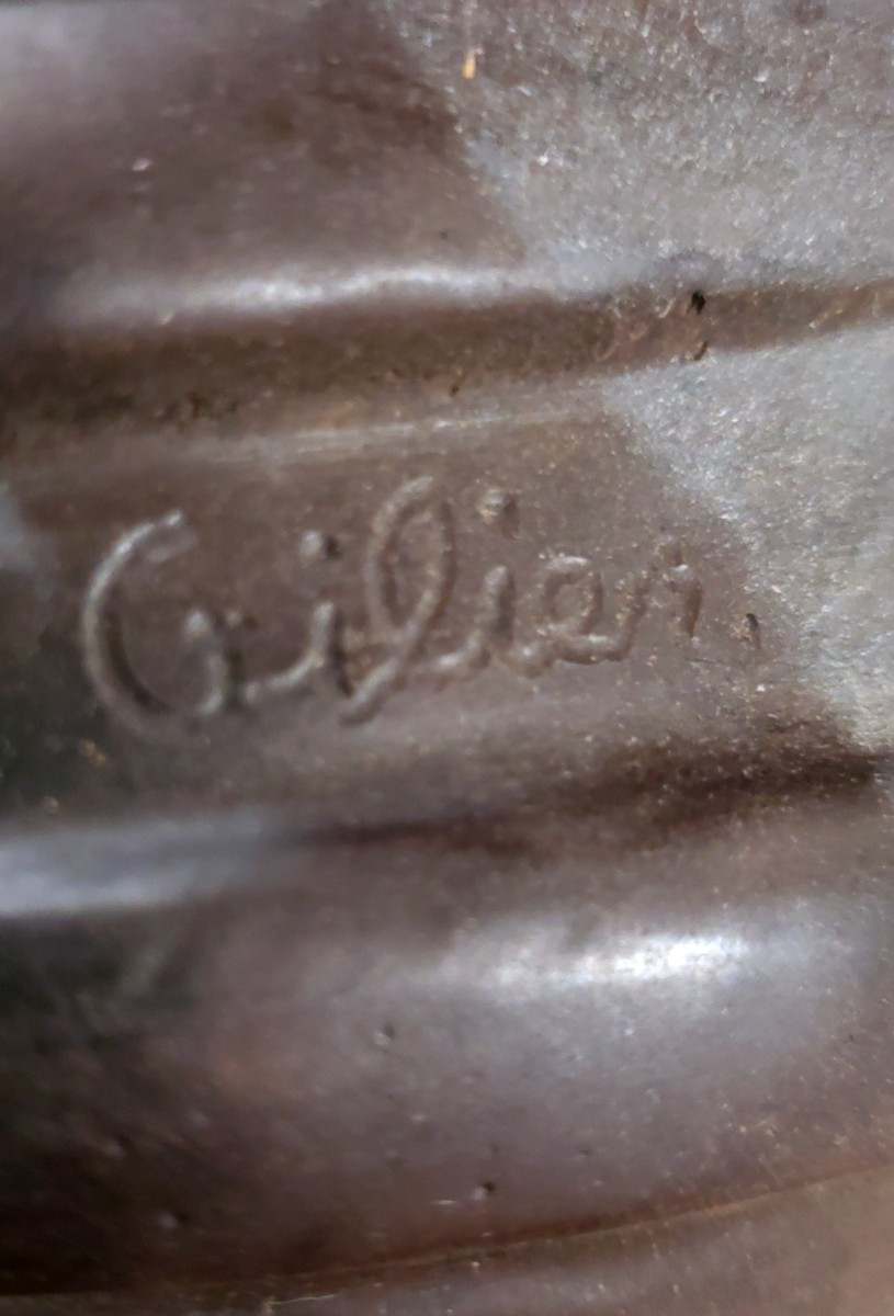 Bronze Sculpture Depicting Cupid With Bow And Arrows. -photo-8