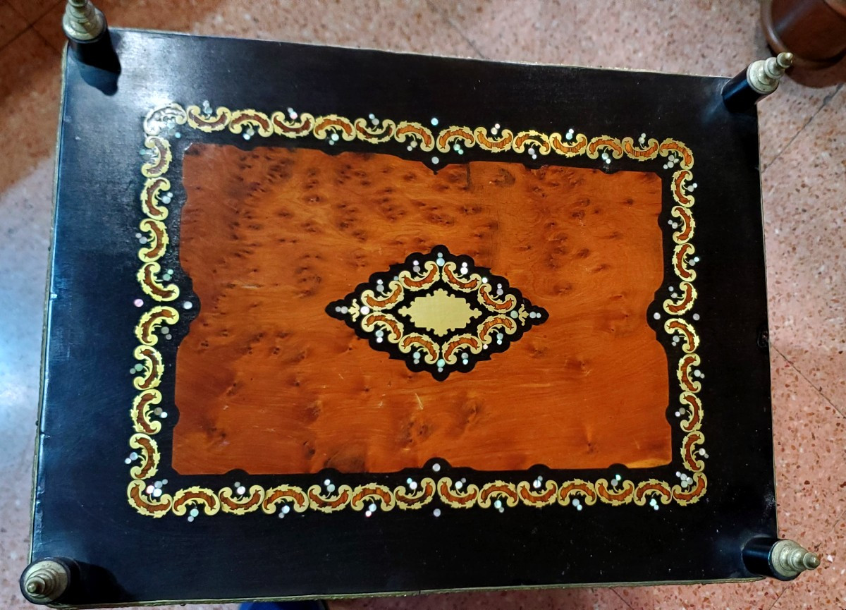 Cabinet ancien Napoléon III à étagères-photo-2