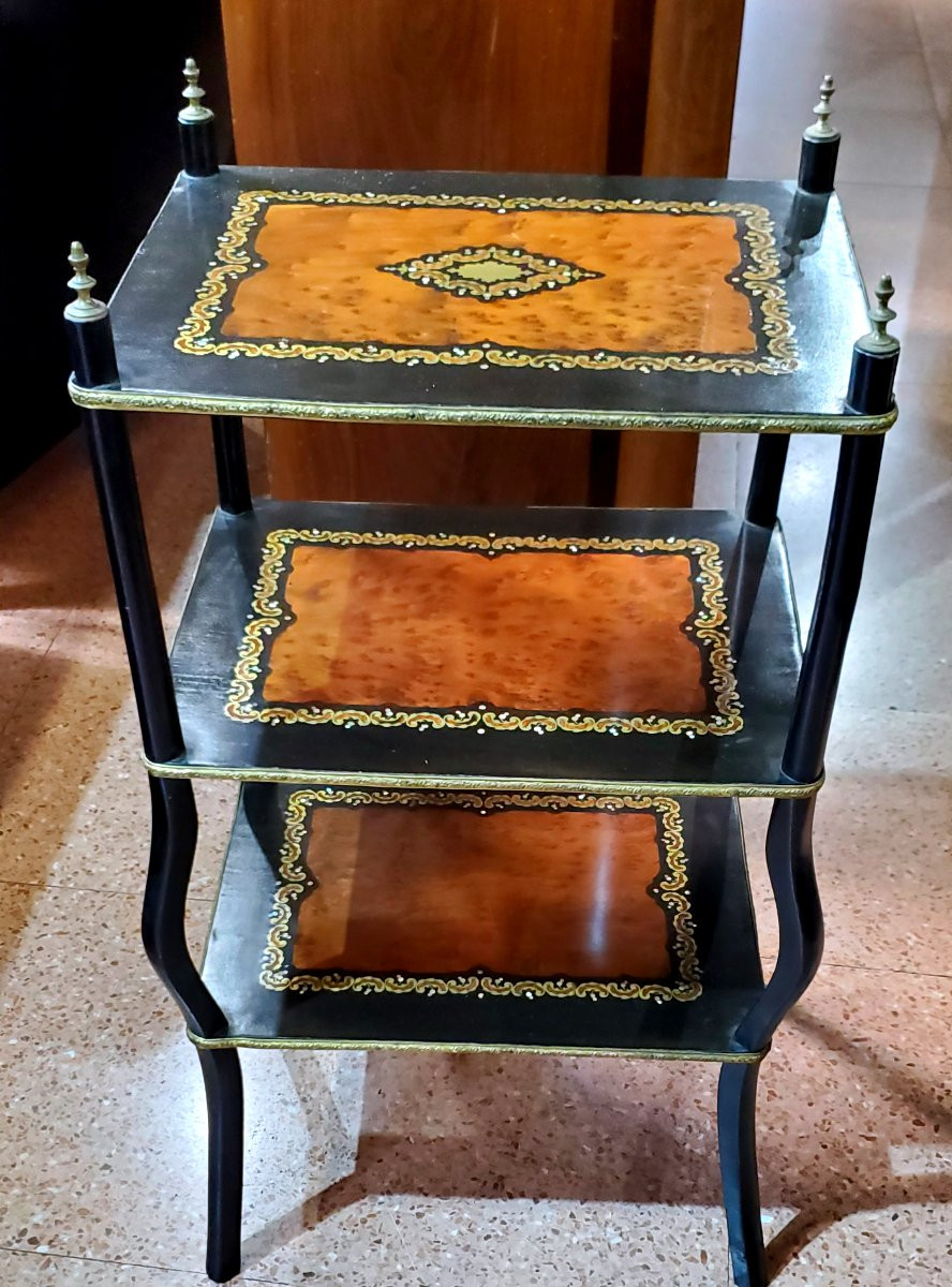 Cabinet ancien Napoléon III à étagères-photo-4