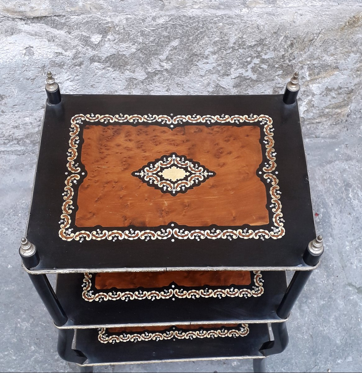 Cabinet ancien Napoléon III à étagères-photo-2