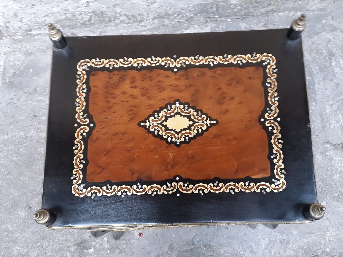 Cabinet ancien Napoléon III à étagères-photo-4