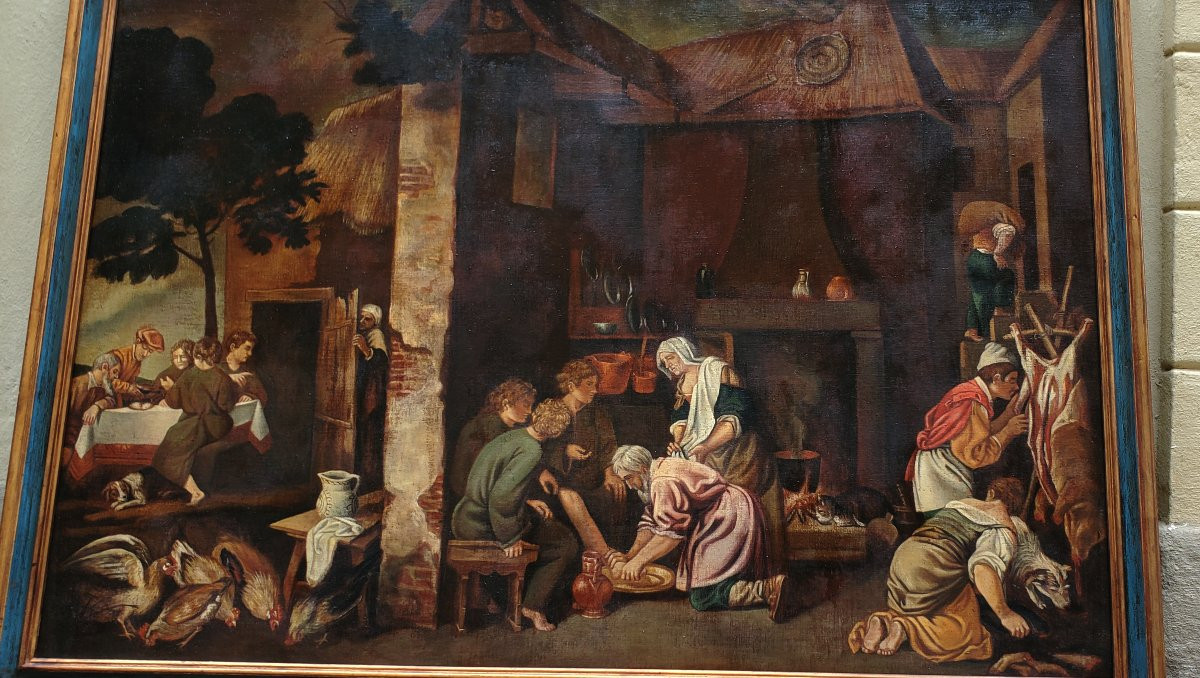 Oil On Canvas Painting From The Late 1800s -photo-3