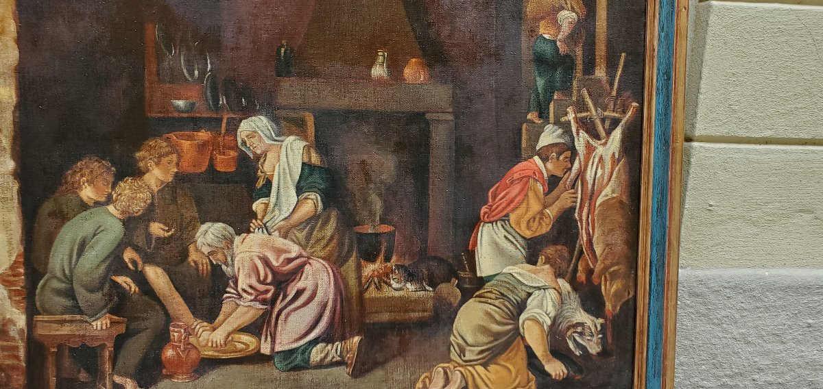 Oil On Canvas Painting From The Late 1800s -photo-6