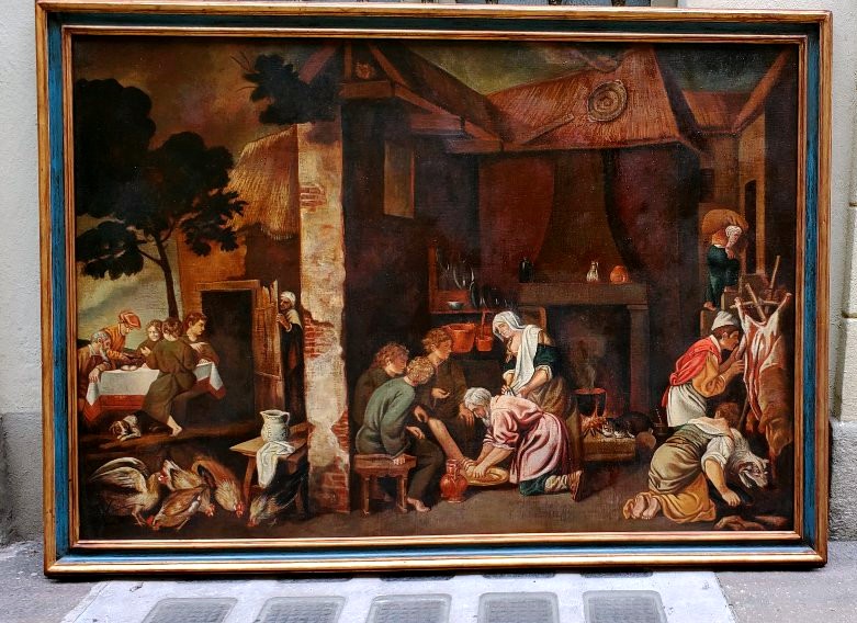 Oil On Canvas Painting From The Late 1800s -photo-1