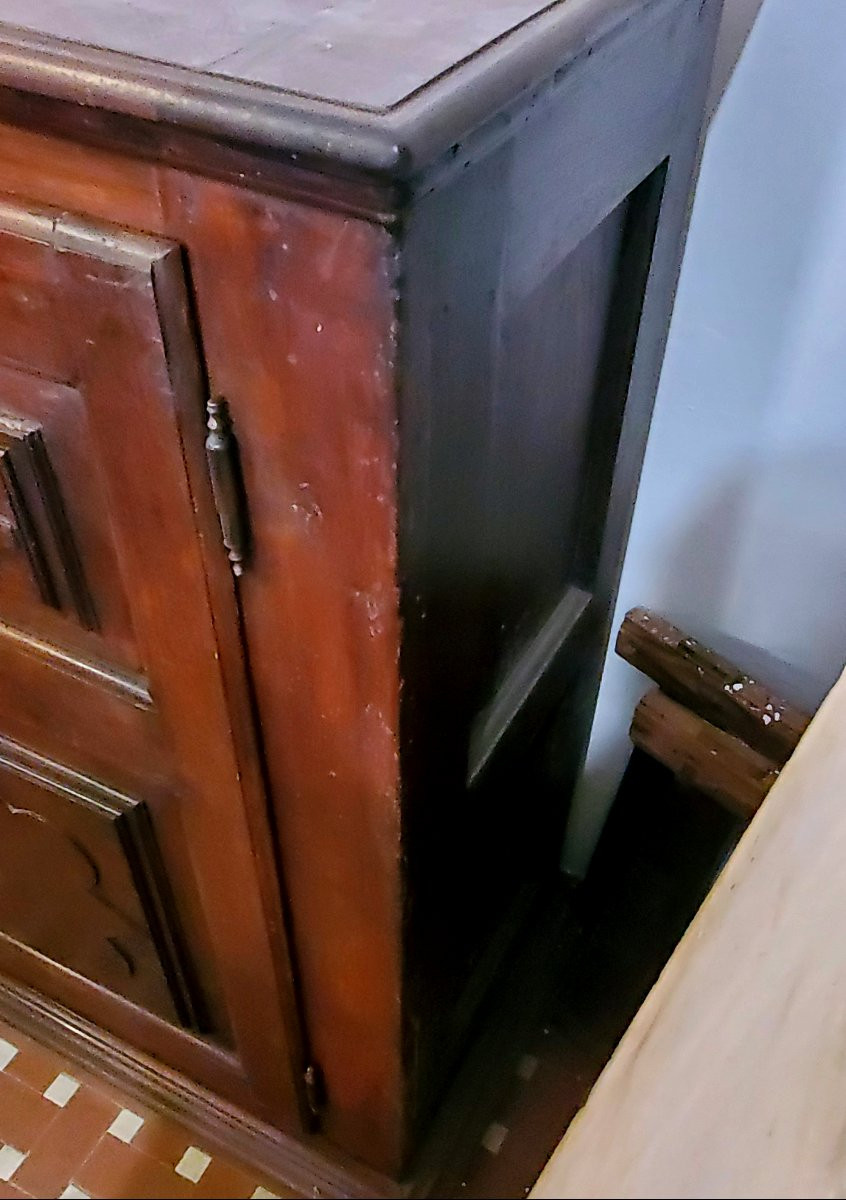 Antique Walnut Sideboard, Late 1700s, Made In Northern Italy.-photo-4