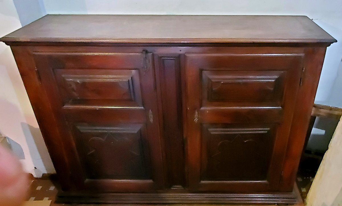 Antique Walnut Sideboard, Late 1700s, Made In Northern Italy.-photo-2