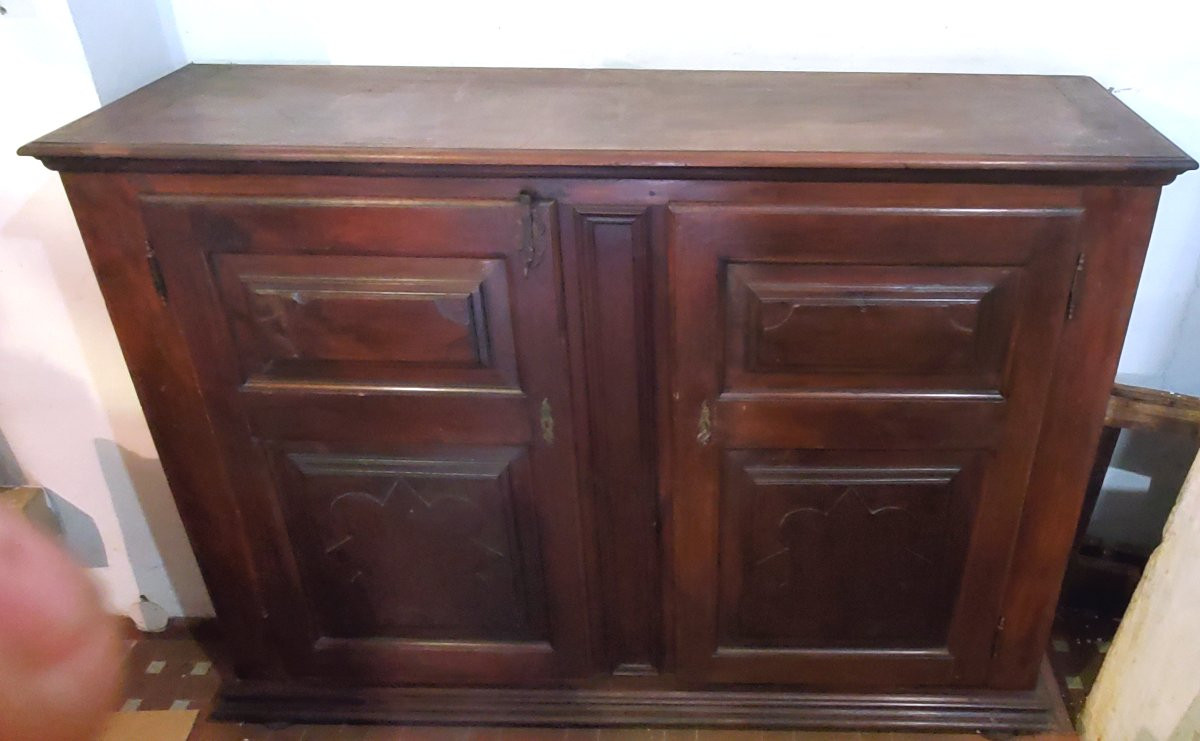 Antique Walnut Sideboard, Late 1700s, Made In Northern Italy.-photo-3