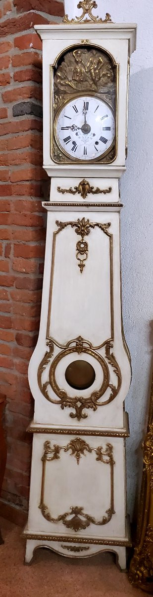 Antique Morbier Clock, French-made, From The Late 18th Century. -photo-1