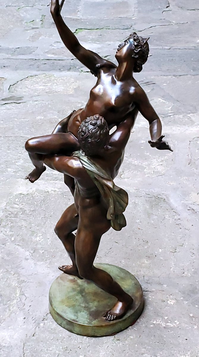 Sculpture en bronze représentant l'Enlèvement des Sabines.-photo-3