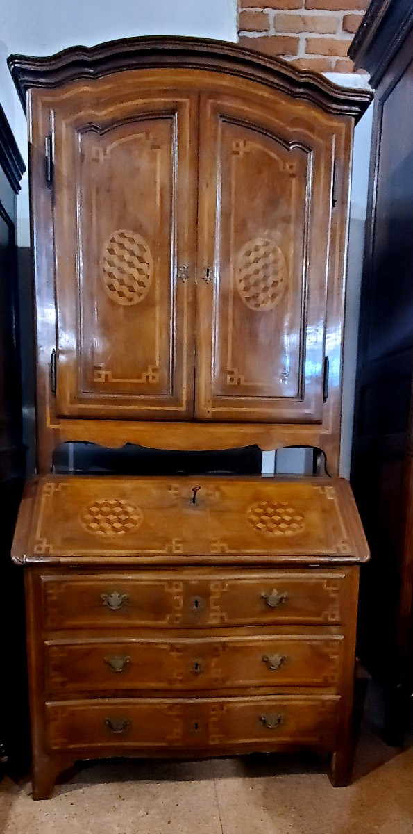 Trumeau ancien du XVIIIe siècle, fabriqué dans le Piémont (Italie)-photo-2