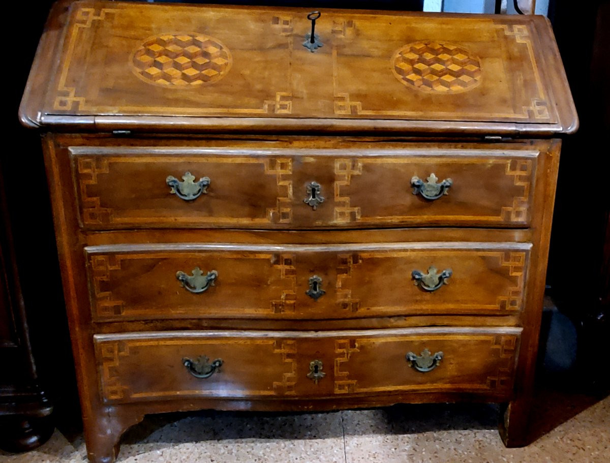 Trumeau ancien du XVIIIe siècle, fabriqué dans le Piémont (Italie)-photo-3