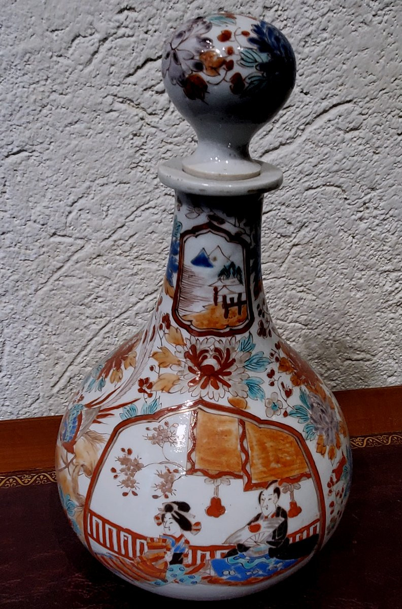 Antique Japanese Porcelain Sake Bottle Called Tokkuri From The Early 1900s-photo-2