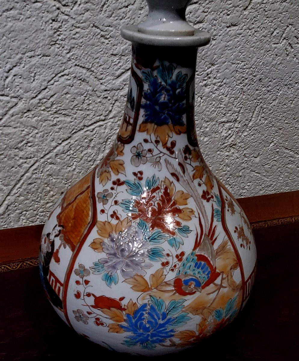 Antique Japanese Porcelain Sake Bottle Called Tokkuri From The Early 1900s-photo-3