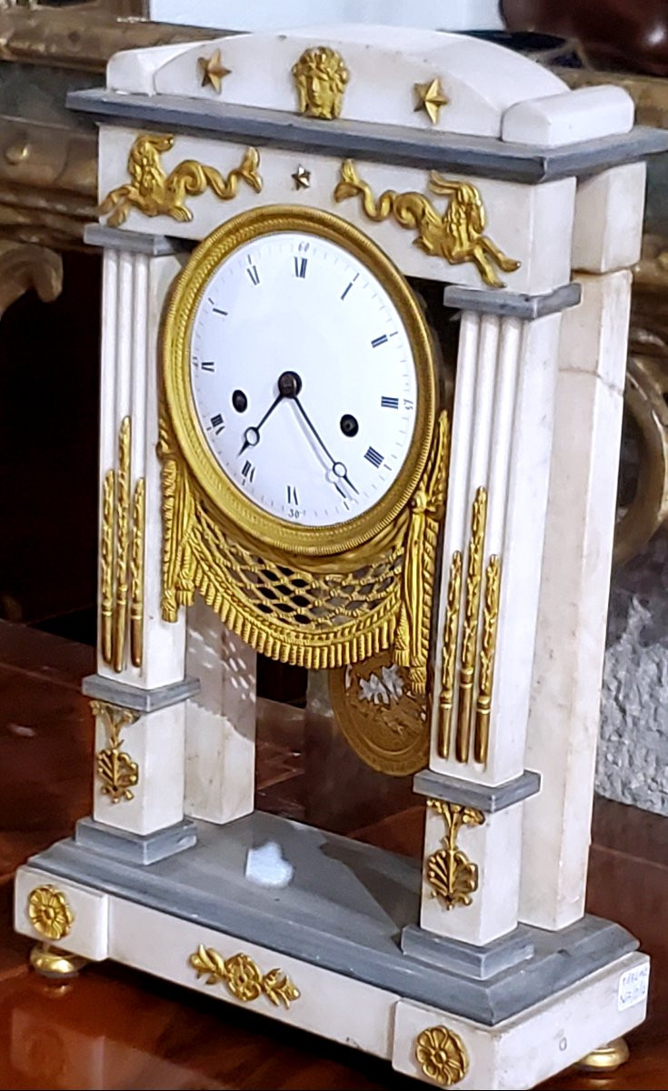 Pendule ancienne de fabrication française d'époque Napoléon III-photo-4