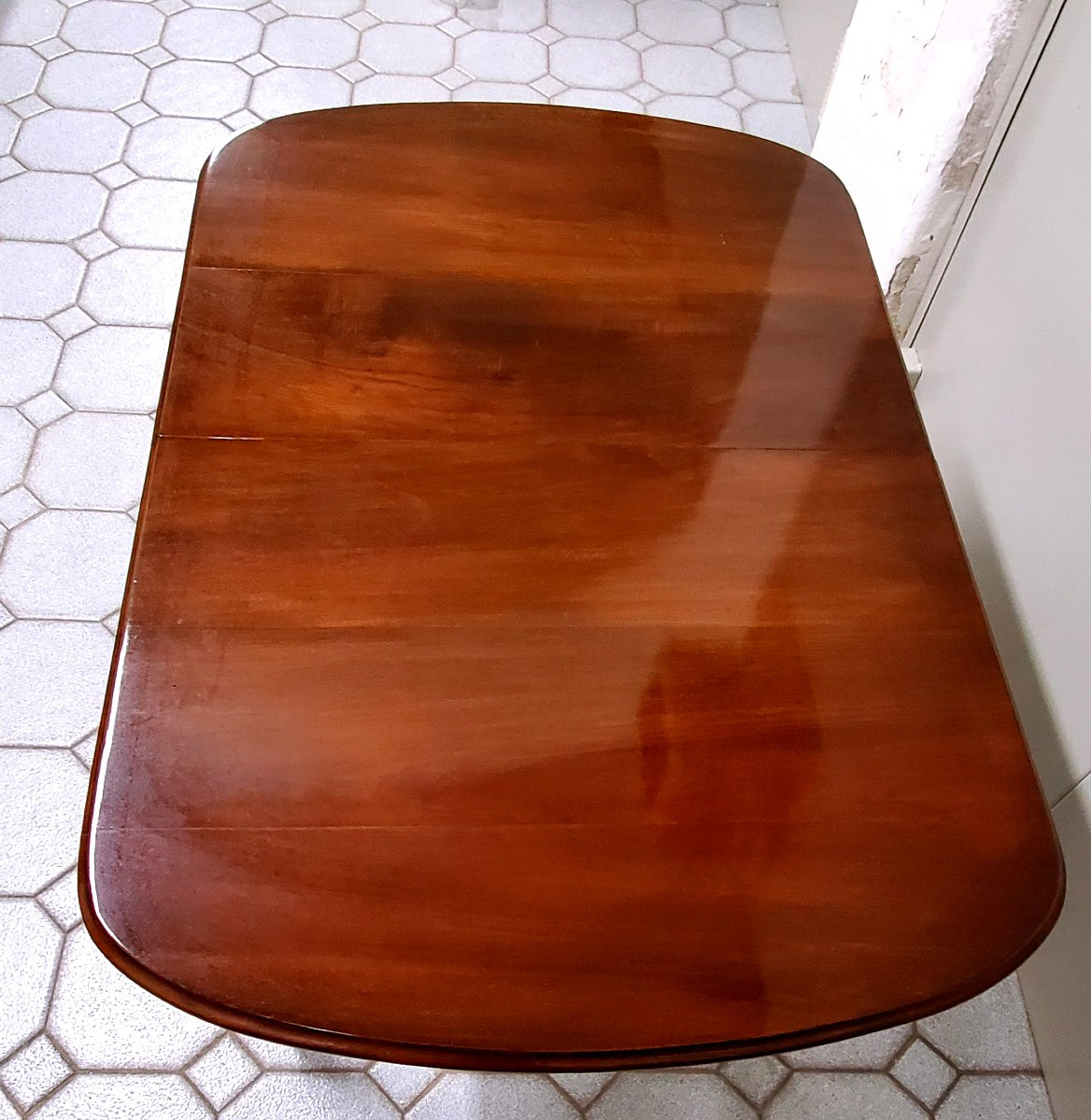 Antique Louis Philippe Extendable Table, -photo-2