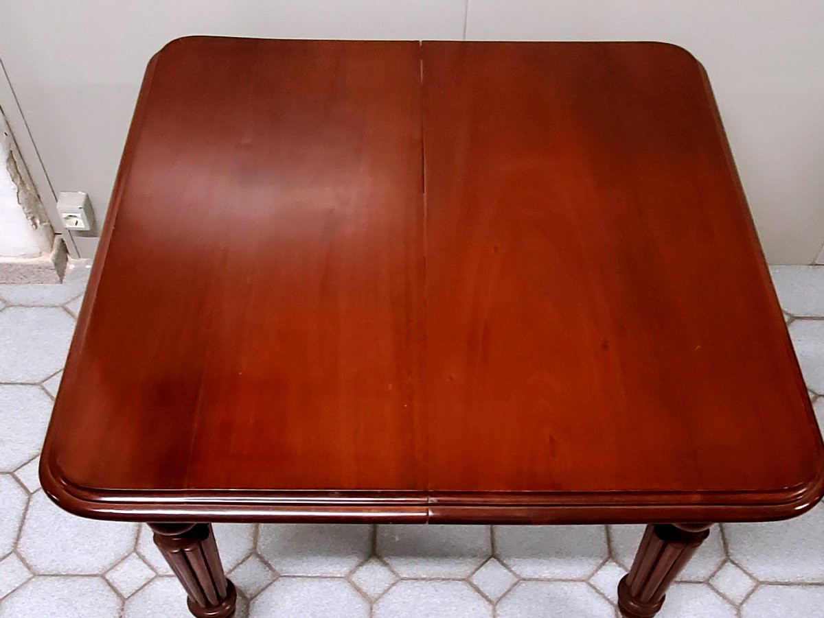 Antique English Extendable Table, Circa 1840, Made Of Mahogany. -photo-3