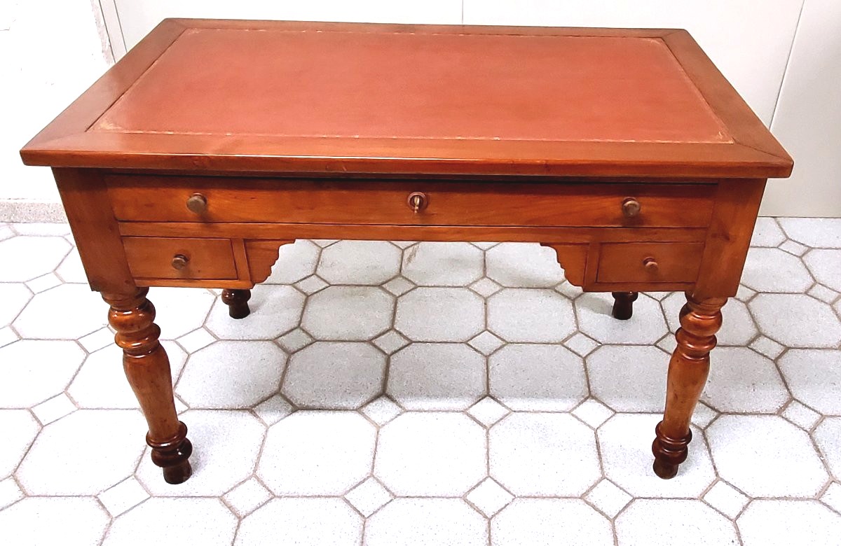 Bureau ancien Louis Philippe en merisier-photo-2