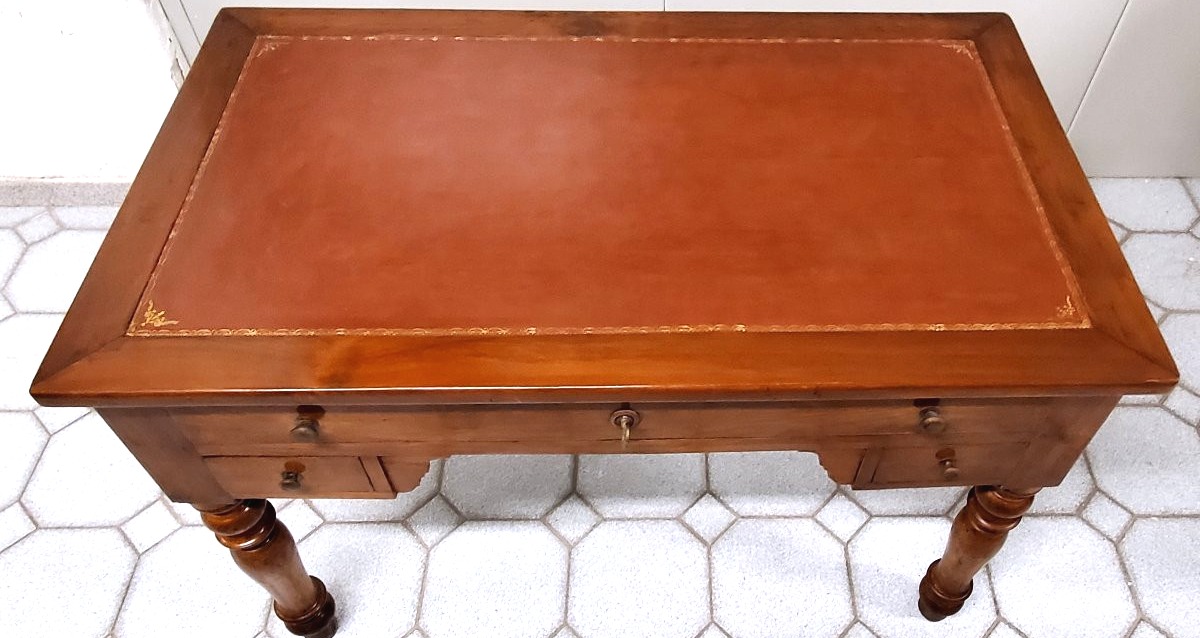 Bureau ancien Louis Philippe en merisier-photo-2