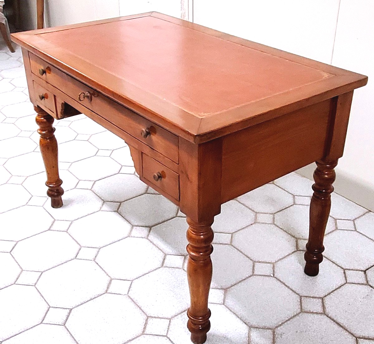 Bureau ancien Louis Philippe en merisier-photo-4