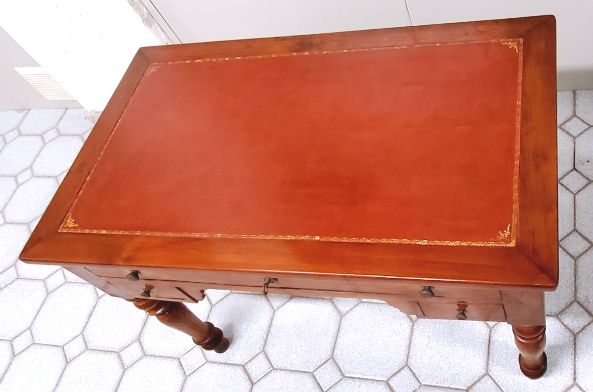 Bureau ancien Louis Philippe en merisier-photo-5