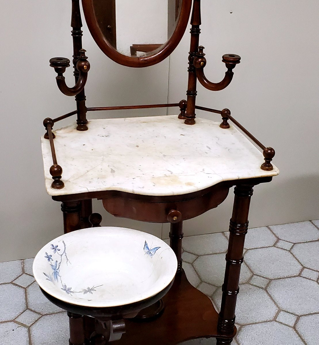 Antique Louis Philippe Dressing Table-photo-2
