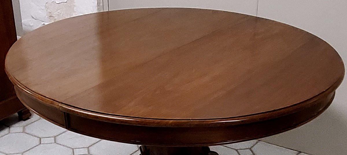 Antique Louis Philippe Extendable Table, French-made, In Walnut. -photo-4