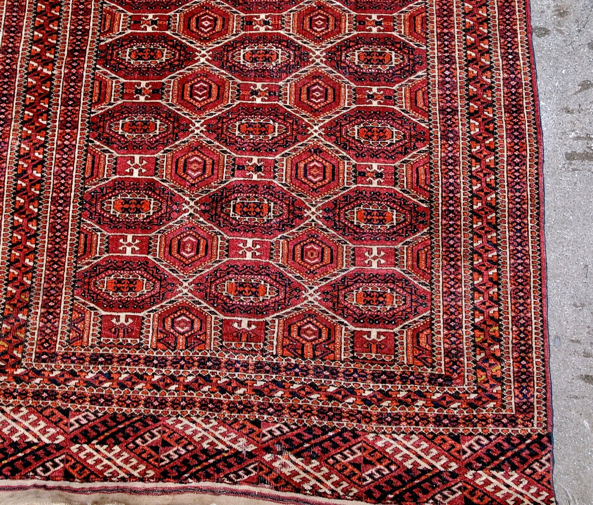 Tapis ancien Bokara, fabriqué en Asie centrale-photo-2