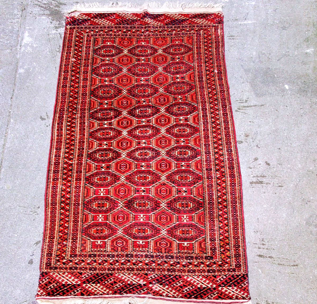 Tapis ancien Bokara, fabriqué en Asie centrale-photo-1