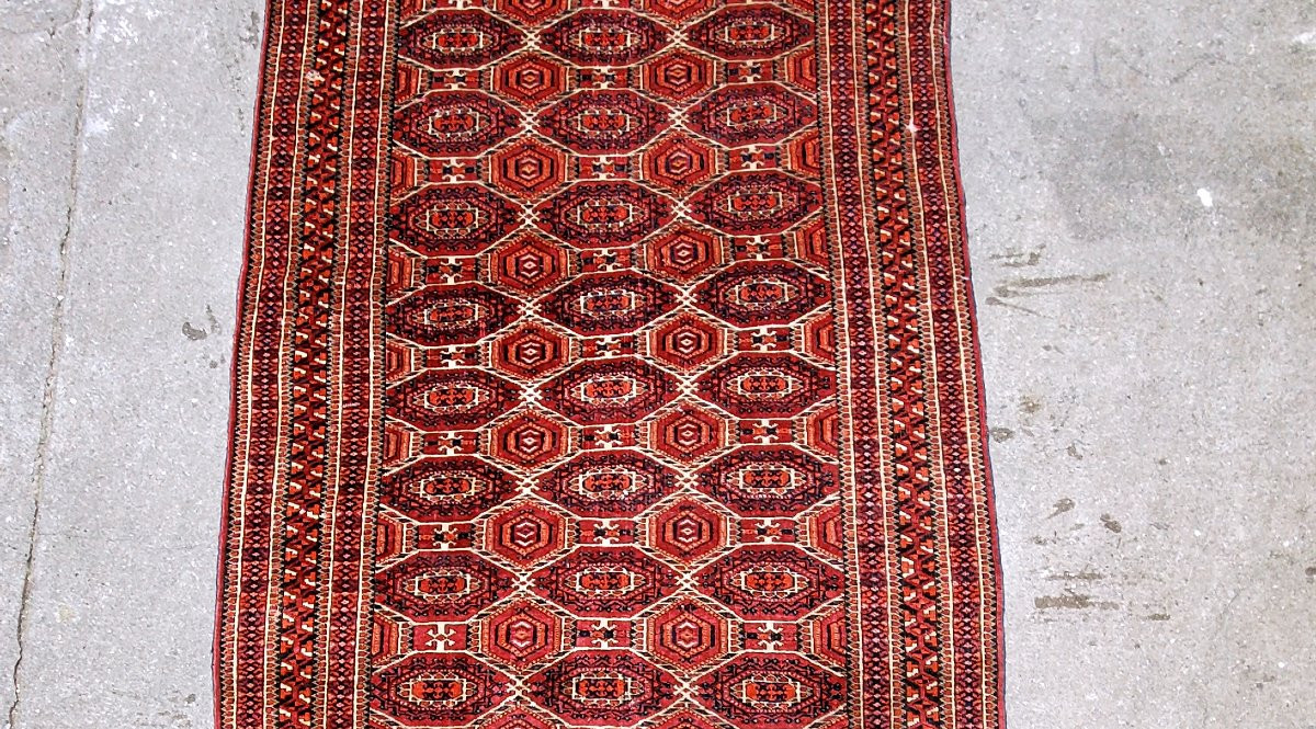 Tapis ancien Bokara, fabriqué en Asie centrale-photo-2