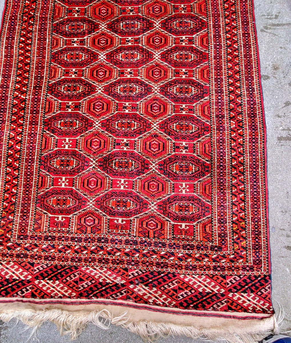 Tapis ancien Bokara, fabriqué en Asie centrale-photo-3