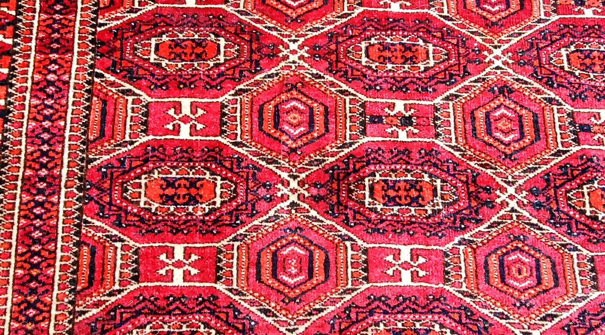 Tapis ancien Bokara, fabriqué en Asie centrale-photo-5