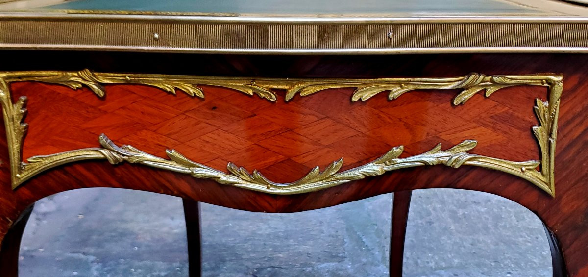 Antique French Napoleon III Desk In Rosewood And Bois De Rose-photo-2