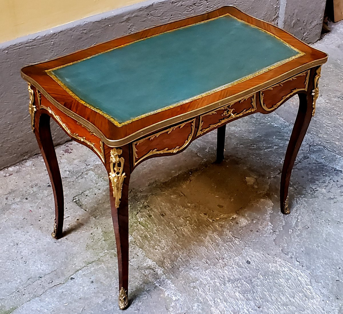 Antique French Napoleon III Desk In Rosewood And Bois De Rose-photo-7