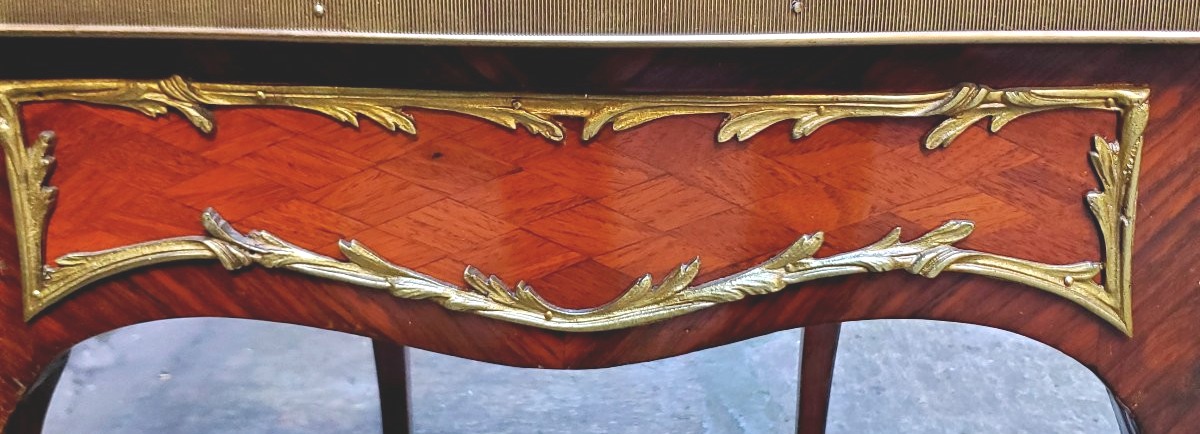 Bureau ancien Napoléon III en palissandre et bois de rose-photo-3