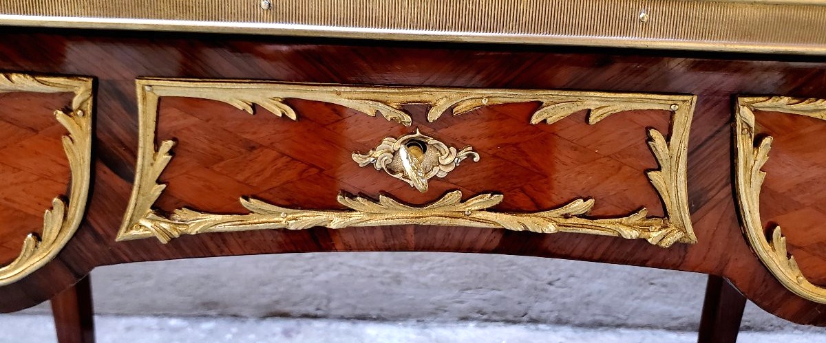 Bureau ancien Napoléon III en palissandre et bois de rose-photo-4