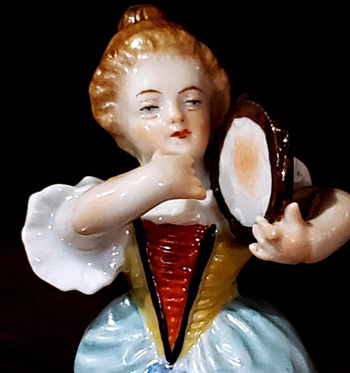 Antique Porcelain Statuette From The German Manufacturer Sitzendorf, Thuringia-photo-2