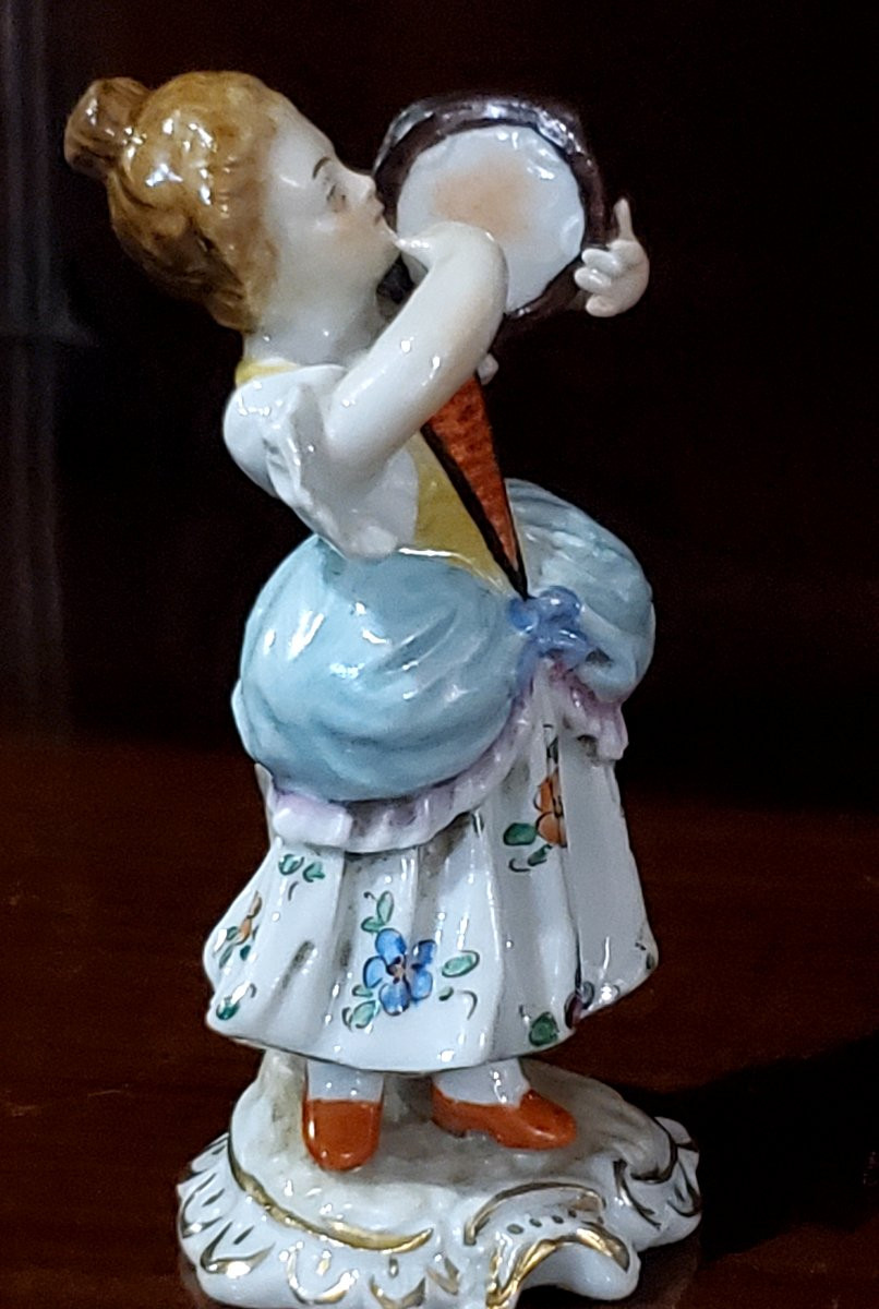 Antique Porcelain Statuette From The German Manufacturer Sitzendorf, Thuringia-photo-4