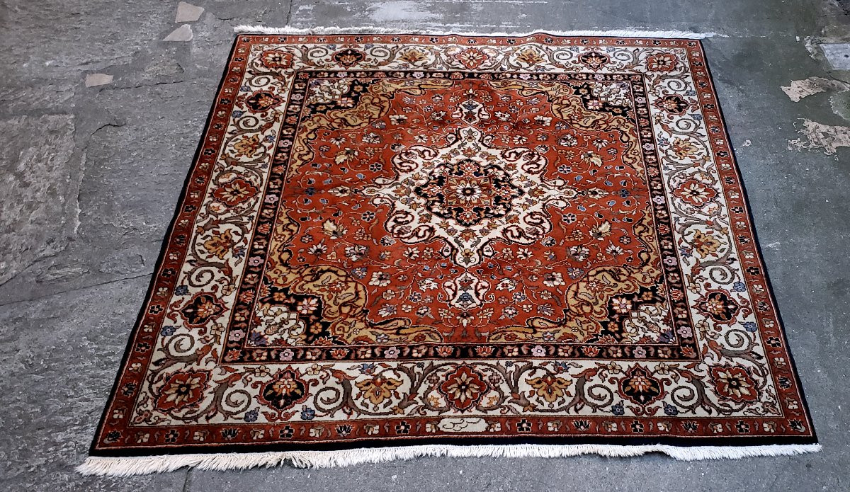 Hand-knotted Persian Kashan Rug, 205 X 195 Cm. -photo-7