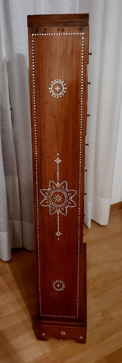 A Unique Oriental 10-drawer Cabinet Inlaid With Mother-of-pearl.-photo-4