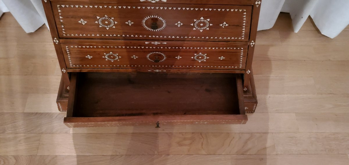 A Unique Oriental 10-drawer Cabinet Inlaid With Mother-of-pearl.-photo-2