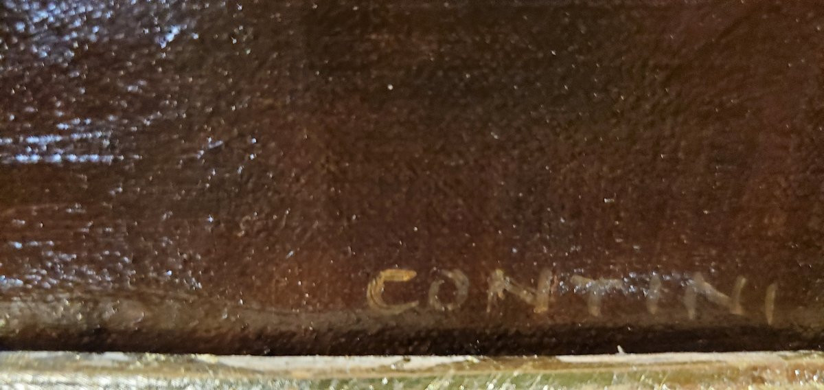 Deux natures mortes signées Contini – Huile sur toile, fin XIXe/début XXe siècle  -photo-2