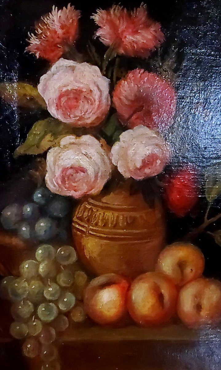 Deux natures mortes signées Contini – Huile sur toile, fin XIXe/début XXe siècle  -photo-5