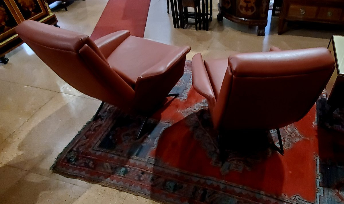 Two Original Armchairs From The 1960s, Completely Restored -photo-2